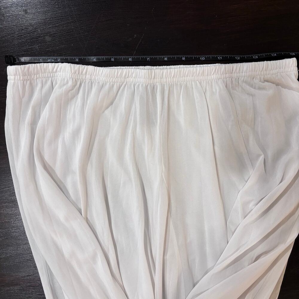 Zac & Rachel White Layered Maxi Skirt SzL Minimalist Romantic Balletcore - Picture 5 of 7
